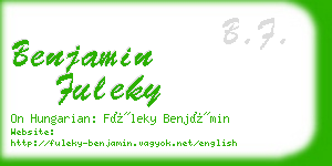 benjamin fuleky business card